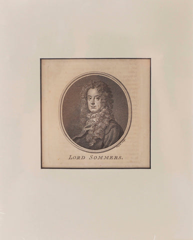 ORIGINAL ENGLISH LITHOGRAPH, Lord Sommers - Fagan Arms