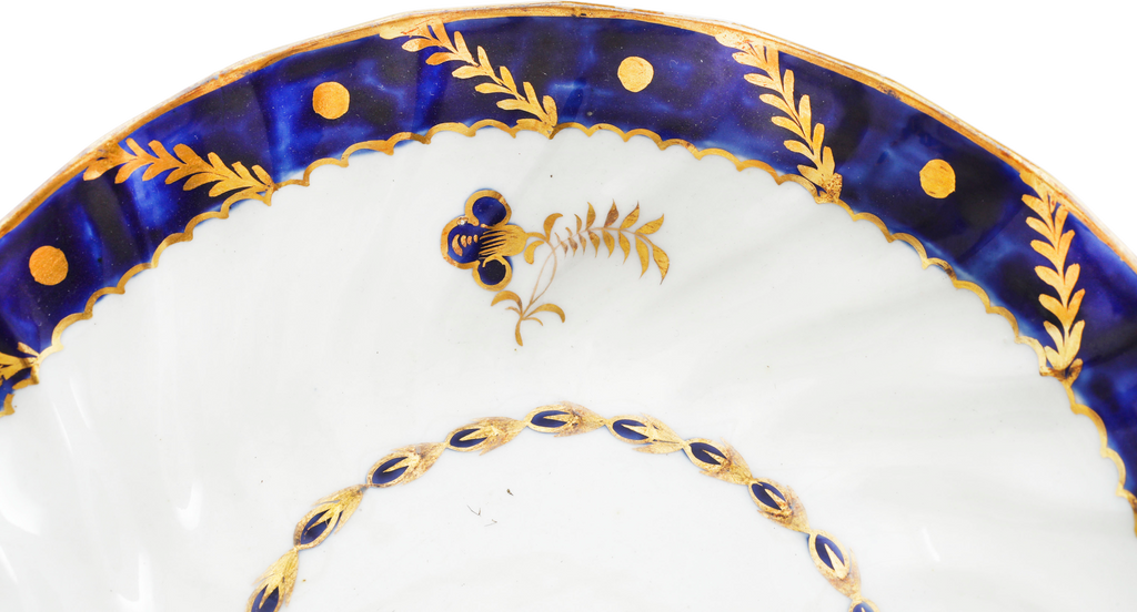 SECOND PERIOD WORCESTER TEA CUP AND SAUCER 1783-88 - Fagan Arms
