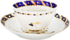 SECOND PERIOD WORCESTER TEA CUP AND SAUCER 1783-88 - Fagan Arms