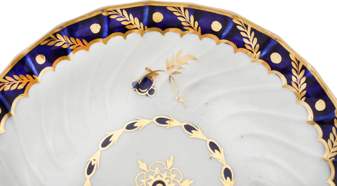 SECOND PERIOD WORCESTER TEA CUP AND SAUCER 1783-88 - Fagan Arms