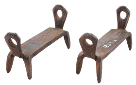 PAIR 18TH CENTURY COLONIAL AMERICAN CRAMPONS (ICE CREEPERS) - Fagan Arms