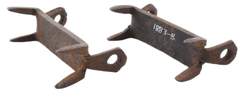 PAIR 18TH CENTURY COLONIAL AMERICAN CRAMPONS (ICE CREEPERS) - Fagan Arms