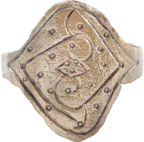 VIKING WARRIOR’S SHIELD RING 9TH-10TH CENTURY AD, SIZE 10 - Fagan Arms