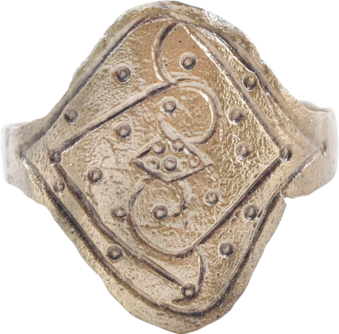 VIKING WARRIOR’S SHIELD RING 9TH-10TH CENTURY AD, SIZE 10 - Fagan Arms