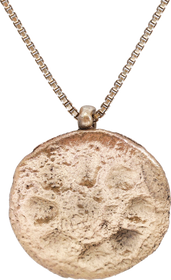 MEDIEVAL CHRISTIAN WHEEL OF FORTUNE AMULET NECKLACE, 6TH-10TH CENTURY AD - Fagan Arms