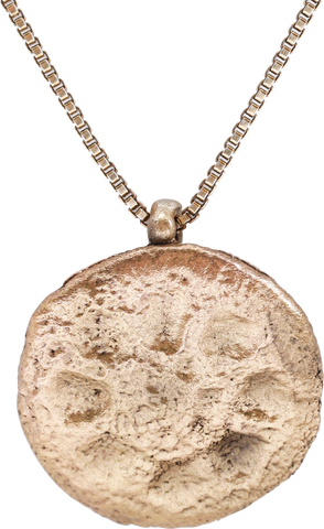 MEDIEVAL CHRISTIAN WHEEL OF FORTUNE AMULET NECKLACE, 6TH-10TH CENTURY AD - Fagan Arms