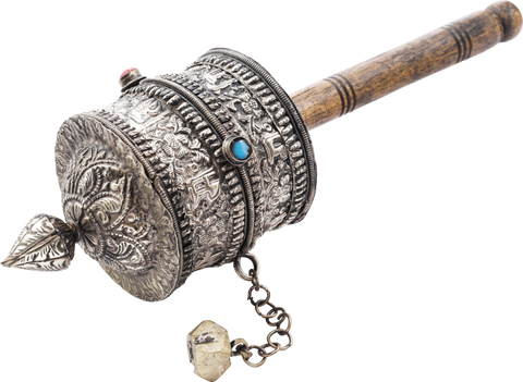 FINE TIBETAN PRAYER WHEEL - Fagan Arms