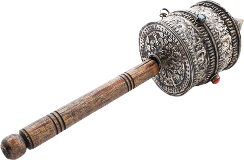 FINE TIBETAN PRAYER WHEEL - Fagan Arms