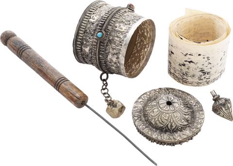 FINE TIBETAN PRAYER WHEEL - Fagan Arms