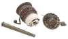 SUPERB STONE ENCRUSTED TIBETAN PRAYER WHEEL - Fagan Arms