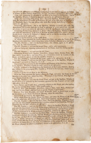 ACTUAL PAGE PRINTED BY BENJAMIN FRANKLIN IN 1752 - Fagan Arms