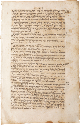 ACTUAL PAGE PRINTED BY BENJAMIN FRANKLIN IN 1752 - Fagan Arms