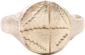 MEDIEVAL EUROPEAN CHRISTIAN RING C.600-900 AD, SIZE 9 - Fagan Arms