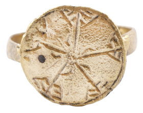 BYZANTINE CHRISTIAN RING 500-800 AD, SIZE 10 - Fagan Arms