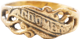 EASTERN EUROPEAN/BALKAN SWEETHEART RING 19TH CENTURY, SIZE 9 1/2 - Fagan Arms