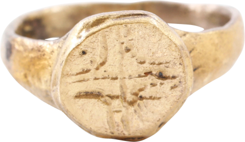 MEDIEVAL EUROPEAN CHRISTIAN RING C.6TH-10 CENTURY AD, SIZE 10 ¾ - Fagan Arms
