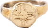 MEDIEVAL EUROPEAN CHRISTIAN RING C.6TH-10 CENTURY AD, SIZE 10 ¾ - Fagan Arms