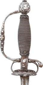 RARE EUROPEAN SILVER-ENCRUSTED TRANSITIONAL RAPIER FOR A BOY, C.1680-1700 - Fagan Arms