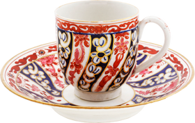 ENGLISH WORCESTER TEA CUP AND SAUCER, C.1770-75 - Fagan Arms