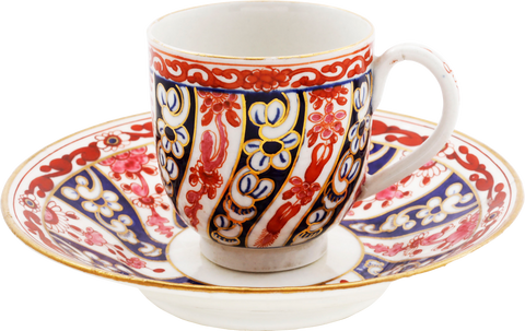 ENGLISH WORCESTER TEA CUP AND SAUCER, C.1770-75 - Fagan Arms