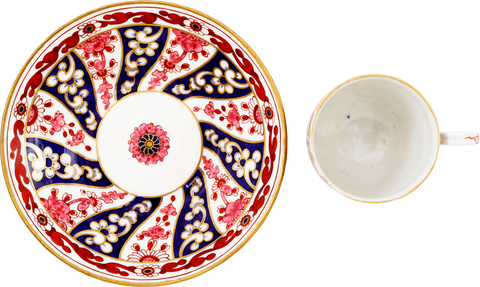 ENGLISH WORCESTER TEA CUP AND SAUCER, C.1770-75 - Fagan Arms