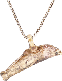 GREEK/UKRAINE BRONZE DOLPHIN PENDANT NECKLACE, 5TH-4TH CENTURY BC - Fagan Arms
