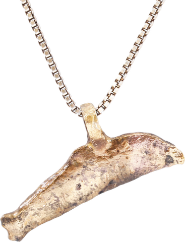 GREEK/UKRAINE BRONZE DOLPHIN PENDANT NECKLACE, 5TH-4TH CENTURY BC - Fagan Arms