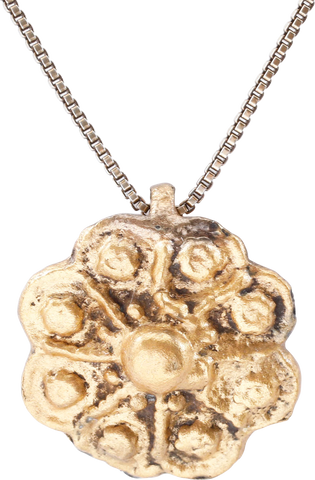 MEDIEVAL WHEEL OF FORTUNE AMULET NECKLACE, 5TH-7TH CENTURY - Fagan Arms