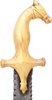 INDOPERSIAN HORSE HEAD SHAMSHIR WITH FLAMBERGE BLADE, 18th-19th CENTURY - Fagan Arms