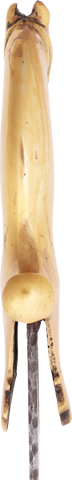 INDOPERSIAN HORSE HEAD SHAMSHIR WITH FLAMBERGE BLADE, 18th-19th CENTURY - Fagan Arms