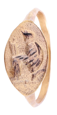 ROMAN SIGNET RING 1ST-3RD CENTURY AD, SIZE 10 - Fagan Arms