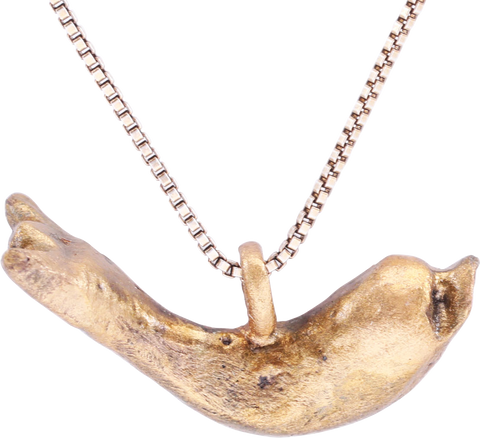 ROMAN GILT DOLPHIN PENDANT NECKLACE C.100-300 AD - Fagan Arms