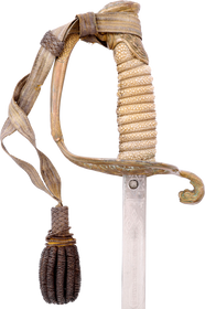 US M.1852 NAVAL OFFICER’S SWORD WITH ITS SCABBARD AND WAIST BELT - The History Gift Store