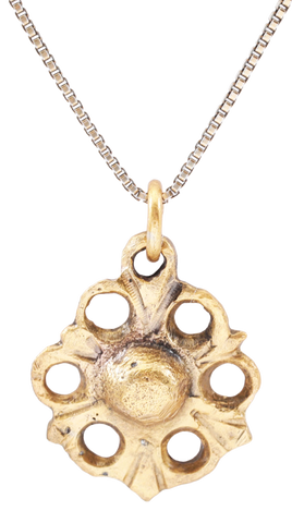 MEDIEVAL CHRISTIAN WHEEL OF FORTUNE AMULET NECKLACE - Fagan Arms