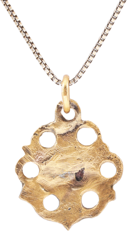MEDIEVAL CHRISTIAN WHEEL OF FORTUNE AMULET NECKLACE - Fagan Arms