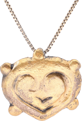 RARE ANCIENT VIKING HEART PENDANT NECKLACE, C.850-1050 AD - Fagan Arms