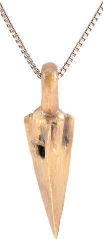 BRONZE ARROWHEAD PENDANT NECKLACE, HELLENISTIC GREEK, 300-100 BC - The History Gift Store