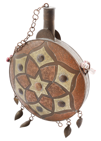 MOROCCAN POWDER FLASK LATE 19TH CENTURY - Fagan Arms