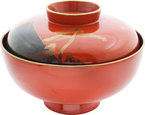JAPANESE LACQUER BOWL WITH MOUNT FUJI, C.1880-90 - Fagan Arms