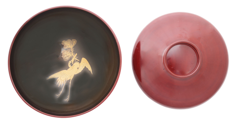 JAPANESE LACQUERED BOWL, OWAN, MEIJI PERIOD, 1868-1912 - The History Gift Store