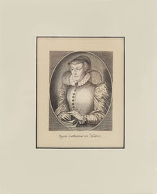 ENGLISH PRINT (INTAGLIO) Queen Catherine de Medici - The History Gift Store
