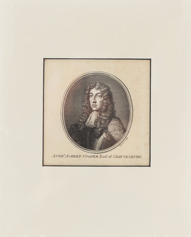 ENGLISH PRINT (INTAGLIO) ANTHY ASHLEY COOPER EARL OF SHAFTSBURY - Fagan Arms