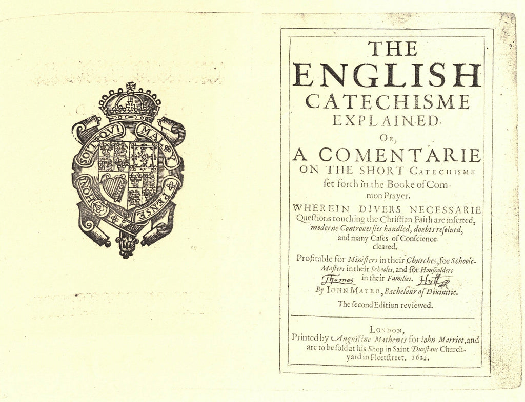 THE ENGLISH CATECHISME EXPLAINED 1622 - The History Gift Store