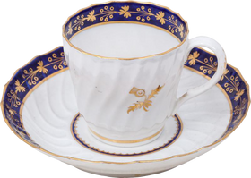 SCOTTISH PRIDE! WORCESTER CUP AND SAUCER C.1770-80 - Fagan Arms