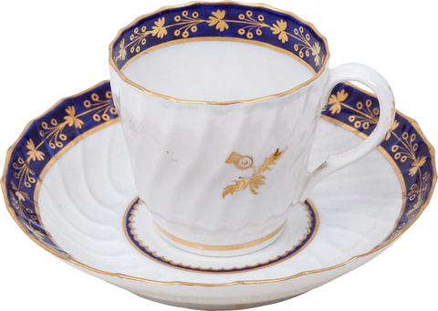 SCOTTISH PRIDE! WORCESTER CUP AND SAUCER C.1770-80 - Fagan Arms