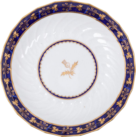 SCOTTISH PRIDE! WORCESTER CUP AND SAUCER C.1770-80 - Fagan Arms