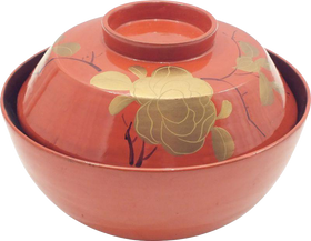 ANTIQUE JAPANESE LACQUERED COVERED BOWL, MEIJI PERIOD - Fagan Arms