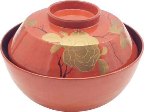ANTIQUE JAPANESE LACQUERED COVERED BOWL, MEIJI PERIOD - Fagan Arms