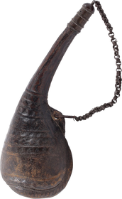 PERSIAN POWDER FLASK BARUTDAN, LATE 18th CENTURY - The History Gift Store