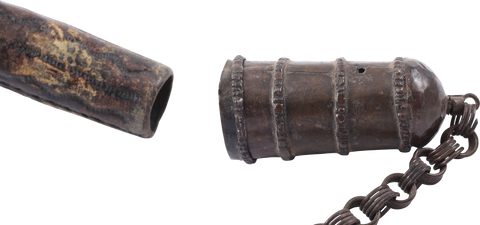 PERSIAN POWDER FLASK BARUTDAN, LATE 18th CENTURY - The History Gift Store